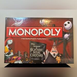 2016 Hasbro Red Nightmare Before Christmas Monopoly Board Game Brand New Sealed